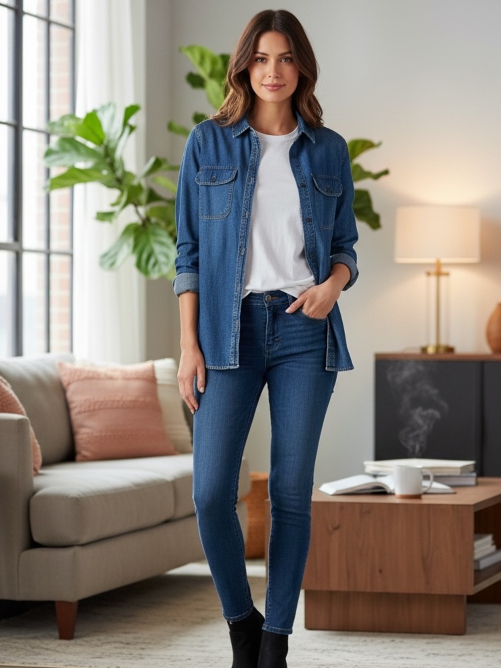 GAP Denim Blue Casual Shirt